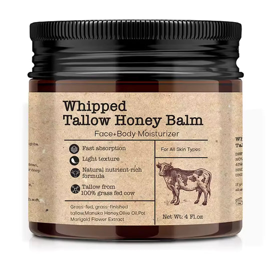 Whipped Tallow & Honey Balm - Natural Skin Repair